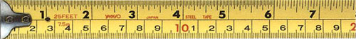 25mm Metric/English tape